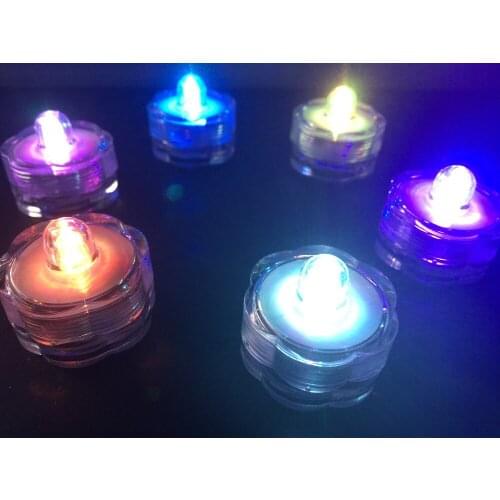 360pcs/lot Battery operate Led tea light Submersible Waterproof tealight Wedding Party vase candle floralytes-10 COLOR OPTIONAL
