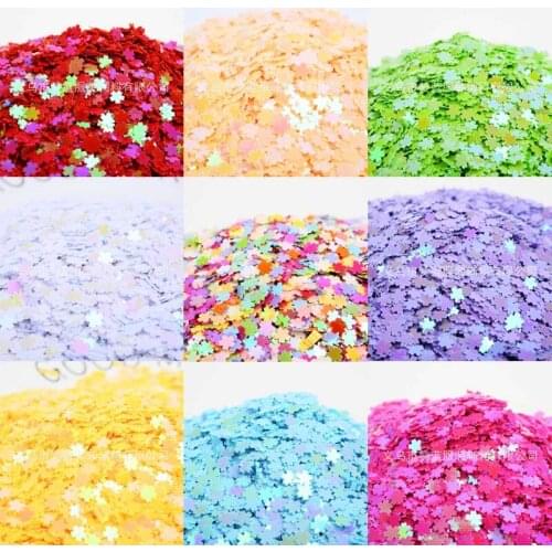 5mm cherry blossom glitter beads handmade DIY crystal mud filling decoration laser nail sequin wedding party throw sequins