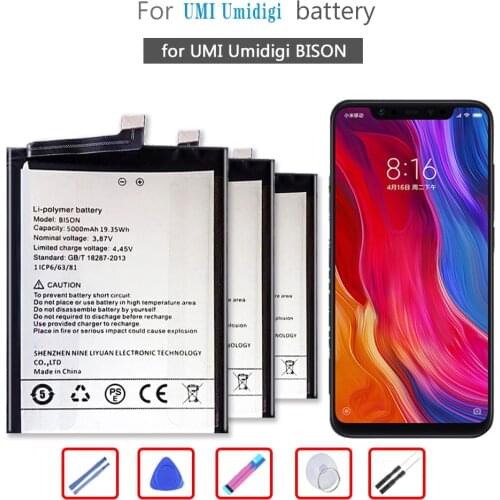 Battery 5000mAh For UMI Umidigi BISON Mobile Phone Li-ion Bateria