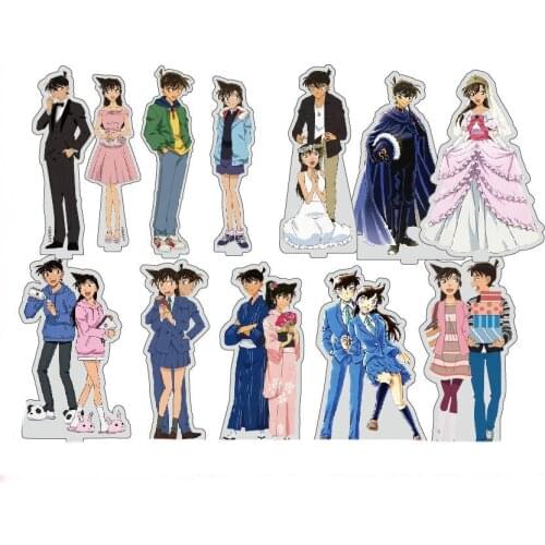 Anime Detective Conan Case Closed Kudou Shinichi Mouri Ran Wedding Theme Acrylic Stand Model Plate Small Desktop Toy Cosplay