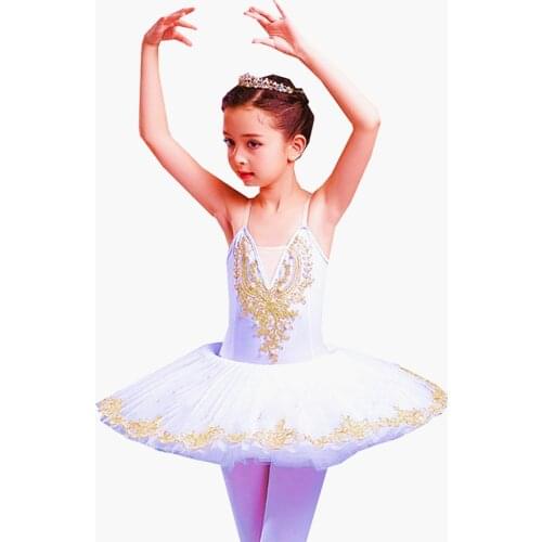 White Tutu Ballet Dress Girls' Professional Swan Lake Ballerina Dress Diamond Crystal Skirt Belly Dance Wear