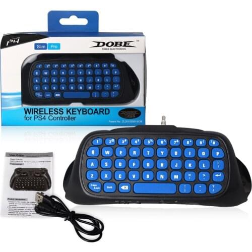2016 Newest Black and Blue Joystick Bluetooth Key Board For PS4 Slim and Pro Controller 2.4G wireless keyboard with Package