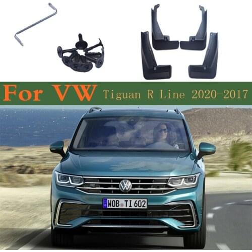 Car Mudflap Fender Over Fender Mud Flaps Guard Splash Flap Mudguard Accessories For VW Tiguan R Line 2020-2017 2018 2019