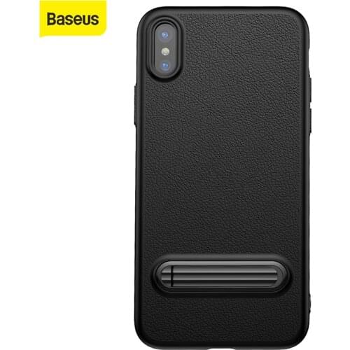 Baseus PC Holder Phone Case for iPhone X Ultra slim Back Luxury phone cases for iphone X Luxury Phone Kickstand Case For iPhoneX