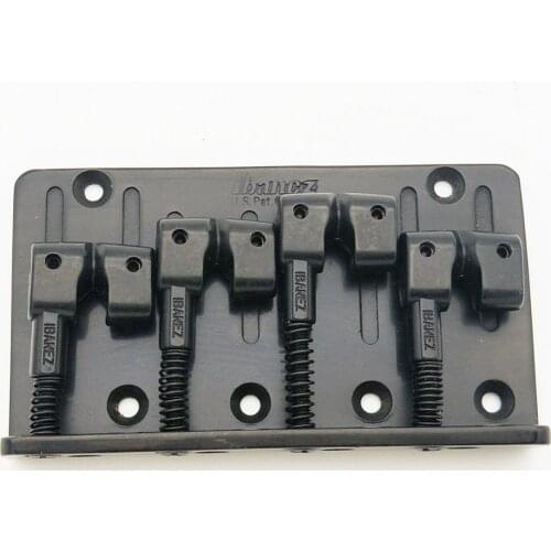 Black IBZ 4 Strings Bass Bridge Tailpiece Electric Guitar Parts Made in Korea