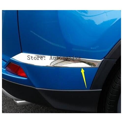 Chrome Rear Behind Fog Light Lamp Side Bumper Protection Cover Trim 2 Piece For TOYOTA RAV4 2016 2017