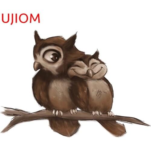 UJIOM Owl Love You Bedroom Accessories Living Room Decor Wall Stickers Childrens Bedroom Decor Vinyl Wallpaper Art PVC Decals