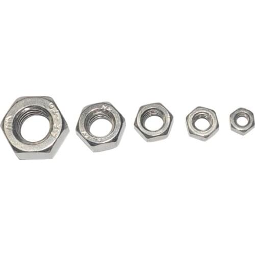 DIN934 304 stainless steel hexagon nut M6 hex nut bolt nut hardware 10pcs