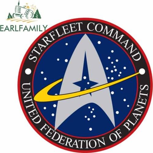 EARLFAMILY 13cm x 13cm for Star Trek Funny JDM Car Stickers DIY Occlusion Scratch Window Waterproof Custom Printing JDM Decal