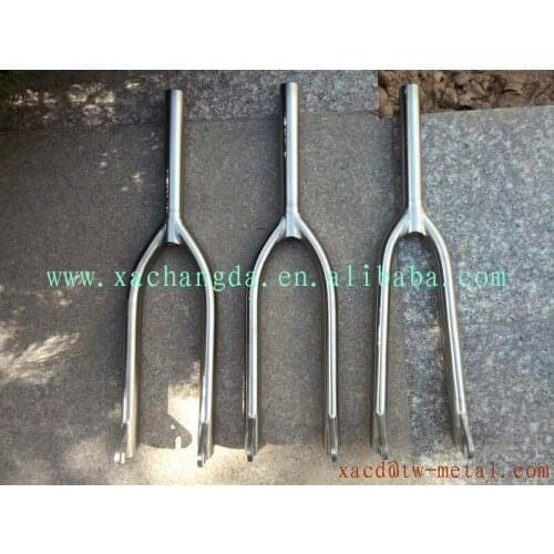 Chinese titanium BMX 16 inch bike fork with handing brush finished BMX bicycle front fork 16er BMX bike fork