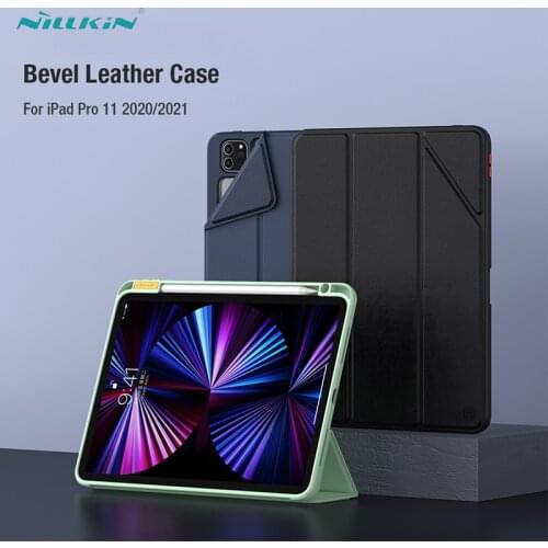 Nillkin Leather Case For Apple iPad Air 4 Pro 10.9 10.9 2020 auto-wake/sleep Leather clear Cases Cover For iPad Pro 11 2020/2021