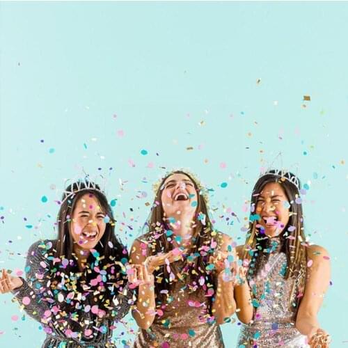 2021 Hot Sale Party Confetti Poppers For Wedding Happy Confetti Birthday Mini Party Gender Decoration Flower Reveal Round A4L7