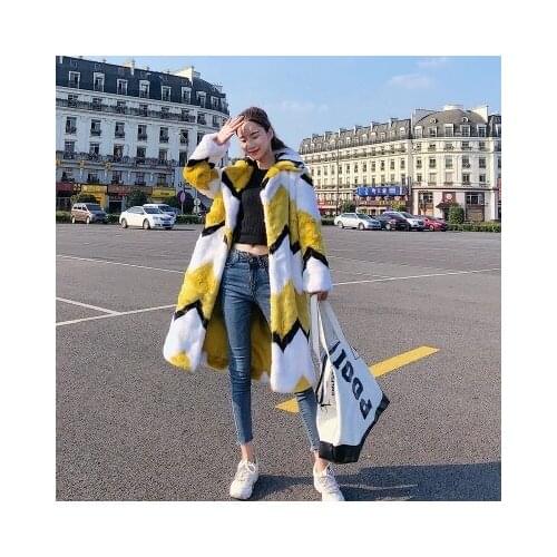 Top brand Plush Faux New Mink Fur Coat M2 high quality