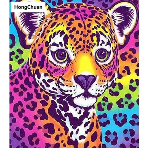 Colorful Little Tiger Mural 5D DIY Square/Round Diamond Painting Mosaic Cross Embroidery Handicraft Home Decoration Gift NewYear
