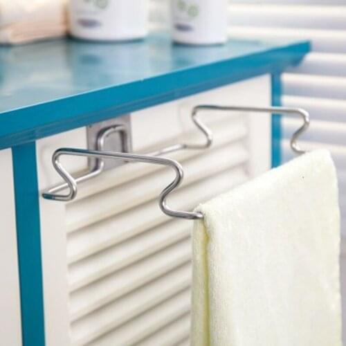 QuickDone Metal Hanging Garbage Bags Rack Cupboard Cabinet Stand Organizer Hanging Kitchen Wash Cloth Towel Organizer KC1625
