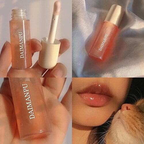 Cute Crystal Lip gloss Fruit Lip Oil Clear Moisturizing Lip Gloss Sexy Lipstick Long Lasting Moisturizing Lip Plumper Oil