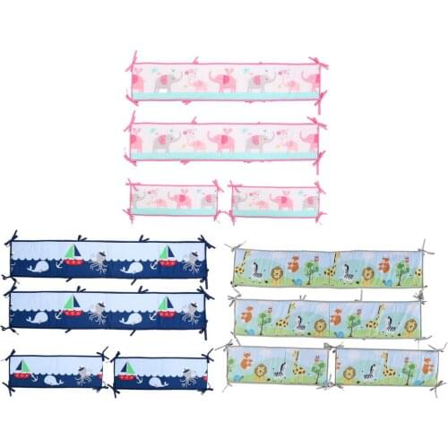 Protector Nursery Cartoon Printed Home Soft Cot Liner Accessories Bedroom Washable Bedding Baby Safe Crib Bumper