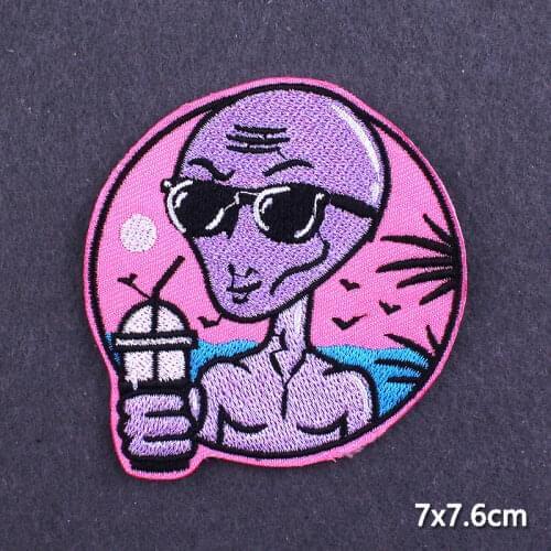 Punk Patch Hippie Iron On Patches On Clothes Punk Embroidered Patches For Clothes Letter Applique Fashion Animal Stripes Decor
