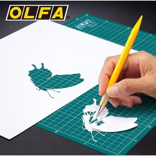 OLFA small yellow carved paper model student hand account utility knife 216b precision carving knife AK-5/5B