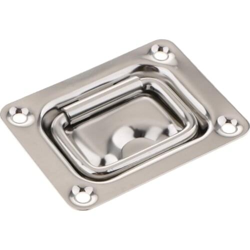 Boat Stainless Flush Mount Lift Handle Ring Pull Hatch Deck Hinge
