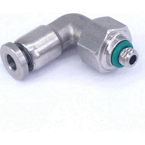 Tube OD 4mm*M5 304 Stainless Steel Pneumatic Connector Male Elbow Connector Fittings Anticorrosion Antioxidation