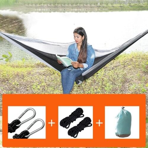 Outdoor Hammock Portable Garden Hammocks Sports Home Travel Camping Swing Thick Canvas Hang Bed Hammock Double Single People Bed