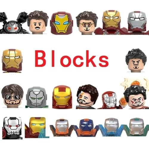 Selling Movie iron mom series character head accessories building blocks movable dolls childrens gifts MiniFigure toys
