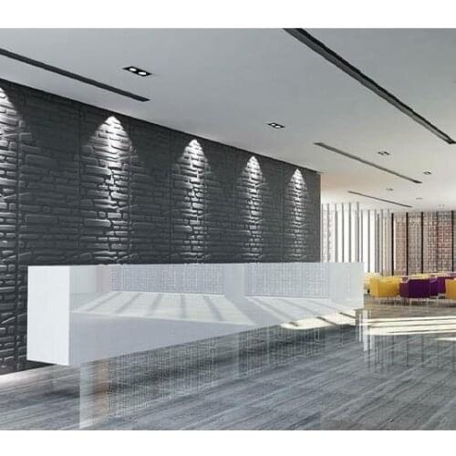 Embossed 3D Plastic Wall Panels for Living-room Wall Covering Art Pack of 12 Tiles 3m2