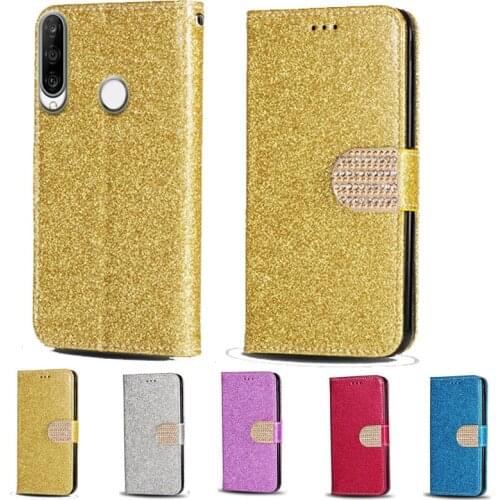 For Huawei P30 Lite Luxury Glitter Diamond Flip Leather Wallet Phone Case For Huawei Nova 4e Phone cover card slot