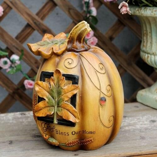 Tuin Decoratie Garden Outdoor Gardens Decoration Ogrod Sculpture Miniatuur Bloempot Tuinkabouter Poppenhuis Pumpkin 2021