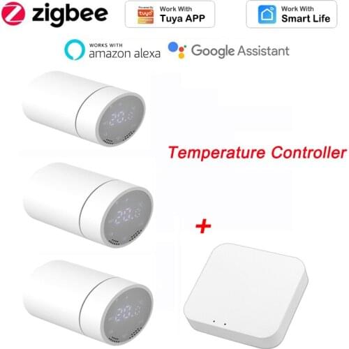 Tuya ZigBee 3.0 Smart Temperature Controller Thermostatic Radiator Constant Radiator Smart Life Alexa Googgle Home Gateway Need
