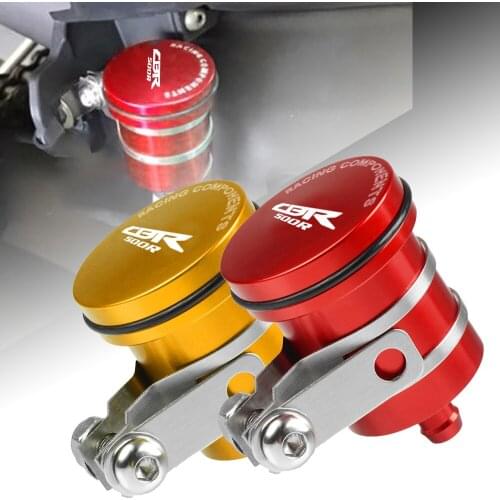 Universal Motorcycle Rear Brake Fluid Reservoir Clutch Tank Oil Fluid Cup Cover For HONDA CBR500R CBR 500R 2013-2018 CBR-500R 17