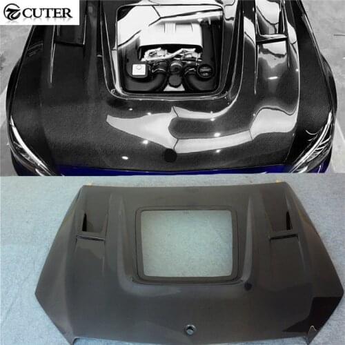 W205 C63 AMG Transparent Carbon fiber engine hood car bonnet for Mercedes Benz W205 C63 15-18
