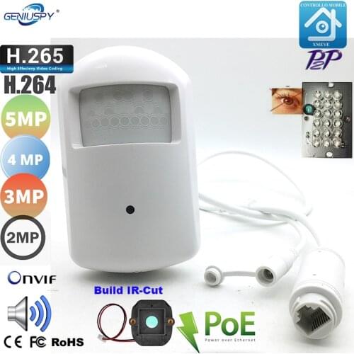 Xmeye Micro 3.7mm Lens 940nm Pir POE IR Mini IP Camera 1080P 3MP 4MP 5MP Home Security System CCTV Surveillance Onvif Video P2P