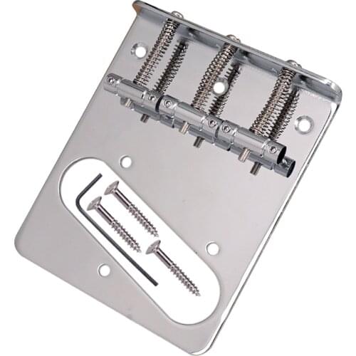 Guitar 3 Strings Saddle Bridge Tailpiece Top Loaded Hard Tail Replacement