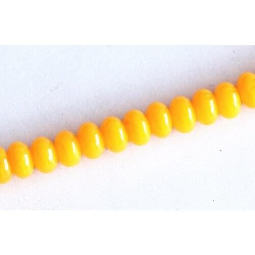 Yellow Resin Beeswax 8X5mm Diy Jewelry Findings Spacers Accessories Hot Selling Charms Women Abacus Loose Beads 15 Inches B80