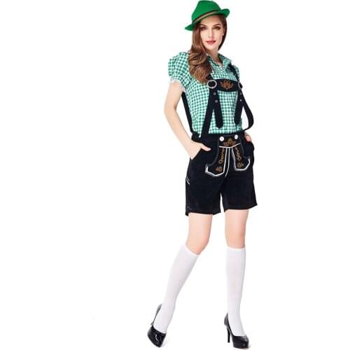 Womens German Beer Girl Costume Fraulein Dirndl Fancy Dress Oktoberfest Costume Halloween Costumes Women