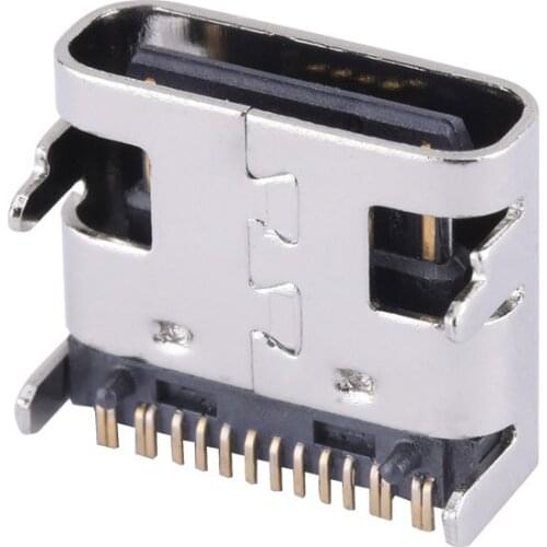 5A 20V USB 3.1 16 pin Type-C DIP Flat Edge Micro USB Connectors Female Port Jack Tail Plug Socket Electric Terminals