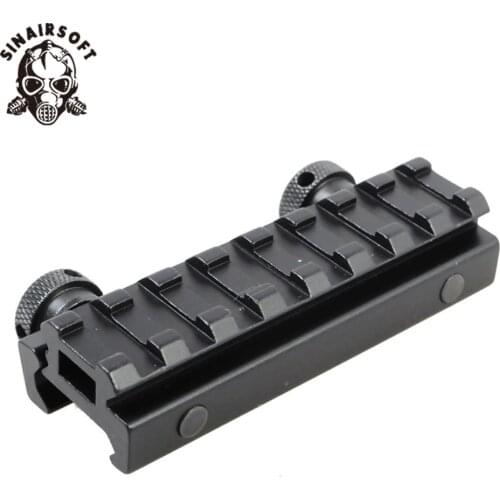 AR Flat Top Aluminum Black High 8 Slot Riser Picatinny/Weaver Rail 20mm Base Mount Scope For Paintball Hunting Accessories