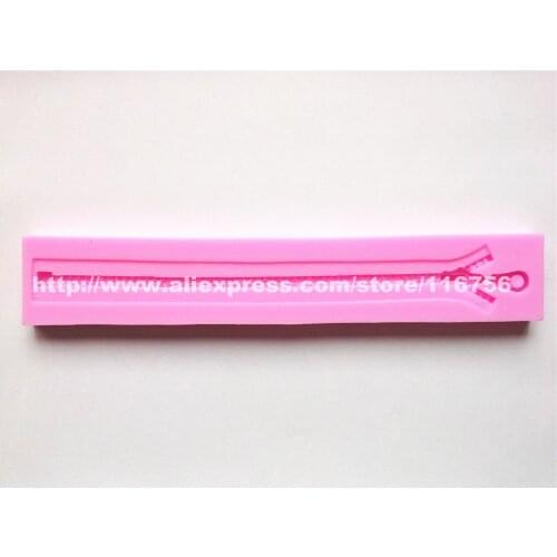 Free Shipping Zipper Shaped Silicone Mold Cake Decoration Fondant Cake 3D Food Grade Silicone Mould 032