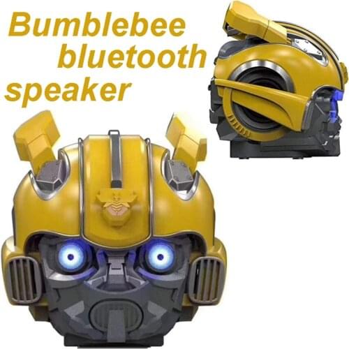 Bumblebee Wireless Bluetooth Speaker Portable Robot Helmet Subwoofer Loudspeaker Sound Box FM Radio / TF Card Lighting Eye