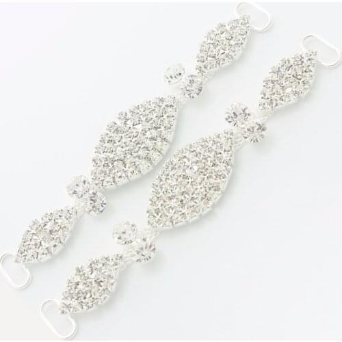 95mm 3 7/10" 2018 New Crystal Rhinestone Connectors Bikini Bra Chain For Swimming Wear Shoe Diamond Buckle Invitation 10pcs/lot