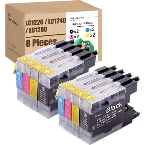 For Brother LC1280 LC-1280 XL LC1240 LC-1240 XL LC-1220XL Ink Cartridge for DCP-J525W DCP-925DW MFC-J430W J625DW J6510DW J6510DW