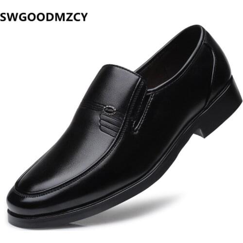 Loafers Black Formal Shoe For Men Leather Dress Office Shoes Men Italian Shoes Men Big Size Sepatu Slip On Pria Sapato Social
