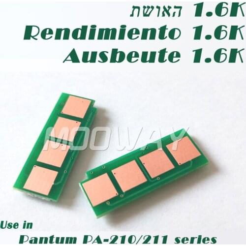 Compatible toner chip for Pantum P2500W P2505 P2550 M6200 M6500 M6505 M6550 M6600 PA-210 PA-211E PA-210E PA-211 1.6k toner chip