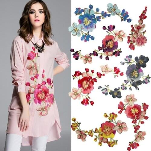 Flower Embroidery Applique For Evening Dress Diy Clothing Sew On Lace Fabrics Accessories Decoration Patch Material
