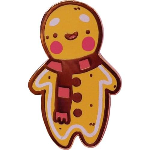 Rose Gold Gingerbread Enamel Pin