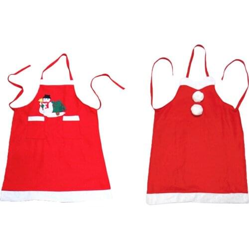 Adult Christmas Santa Apron Red Bib Waitress Fancy Dress Costume Xmas Gift