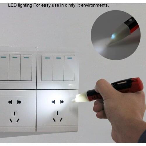 Multiple Induction LED Light Pencil Non-contact Electrical Test Pencil 90-1000V AC Voltage Detector Tester Indicator Auto Power