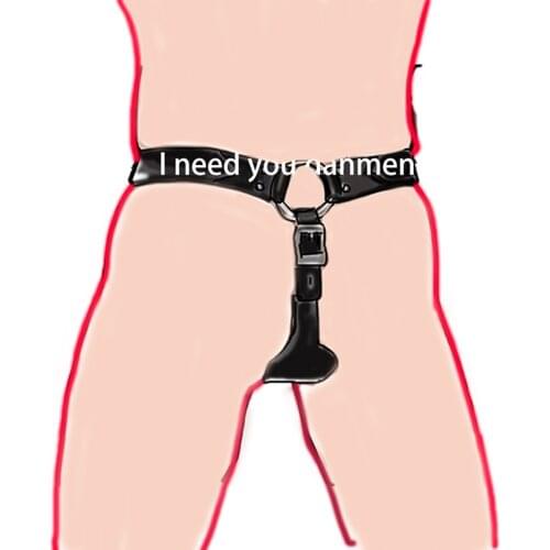 Leather Cock Ring and Anal Butt Plug BDSM Harness,Bondage Gear,Strap On Chastity Underwear,Sex Toys For Men